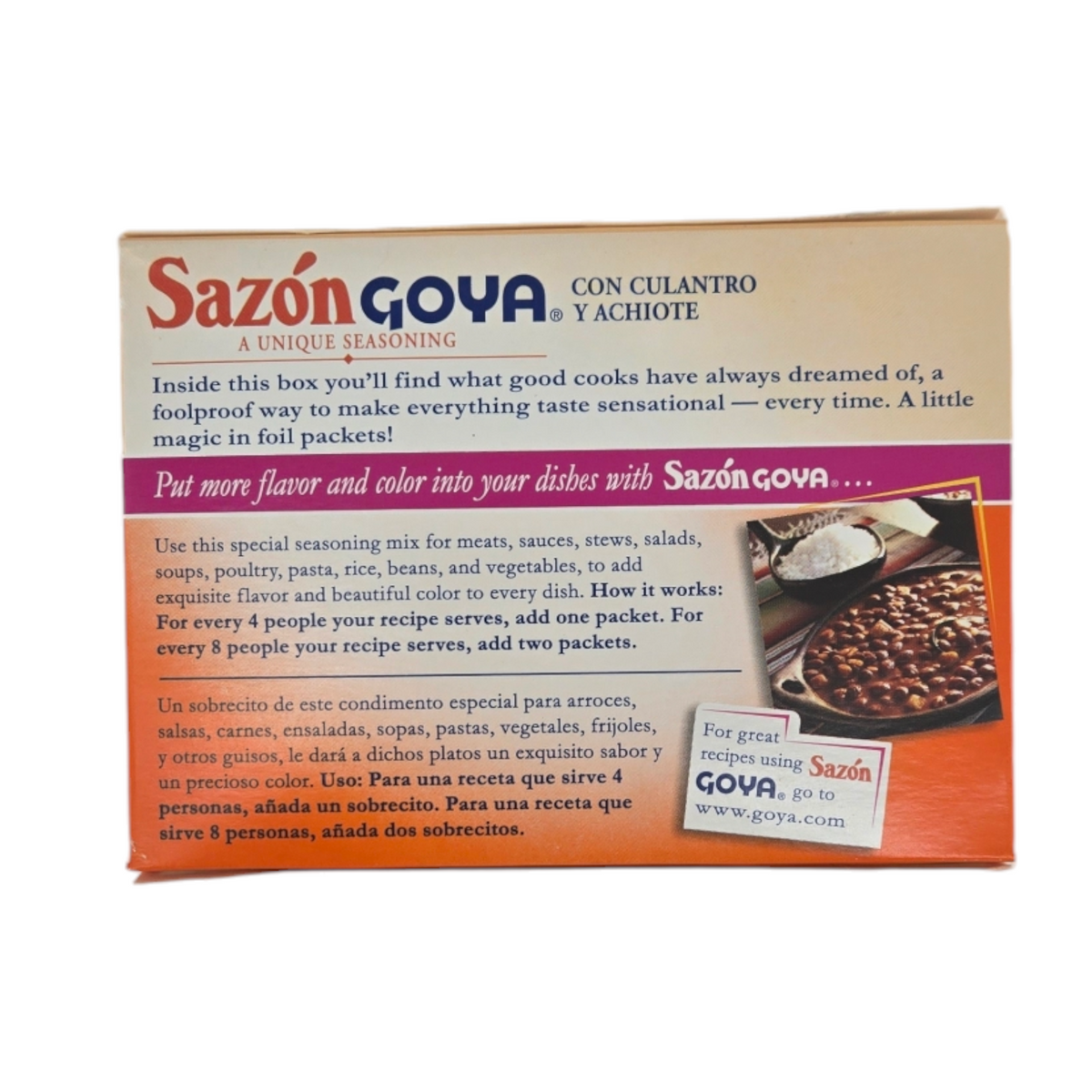 Sazon Goya Seasoning (Coriander & Annatto)