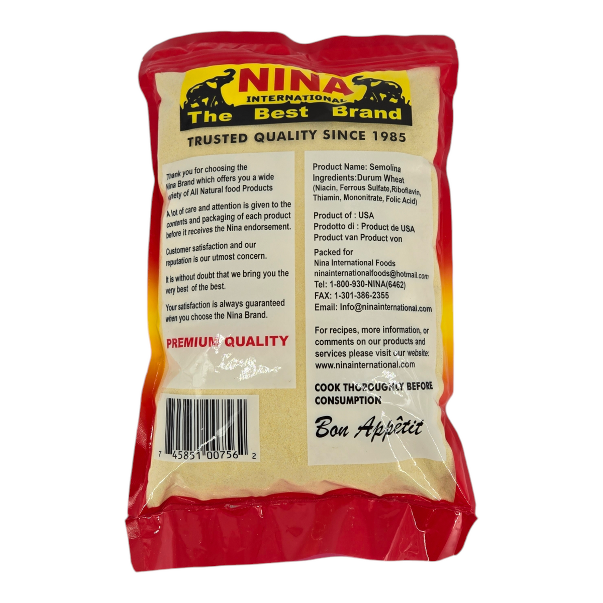 Nina -Semolina Flour